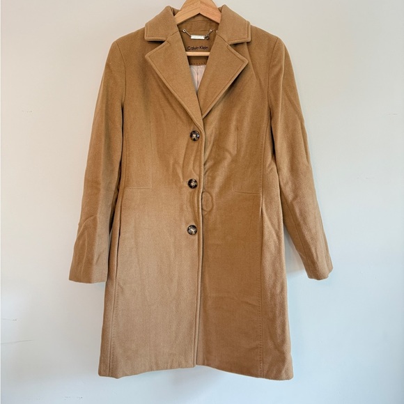Calvin Klein Tan Trench Coat - Picture 1 of 9